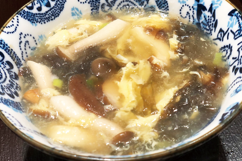 きのこと海苔玉子スープ